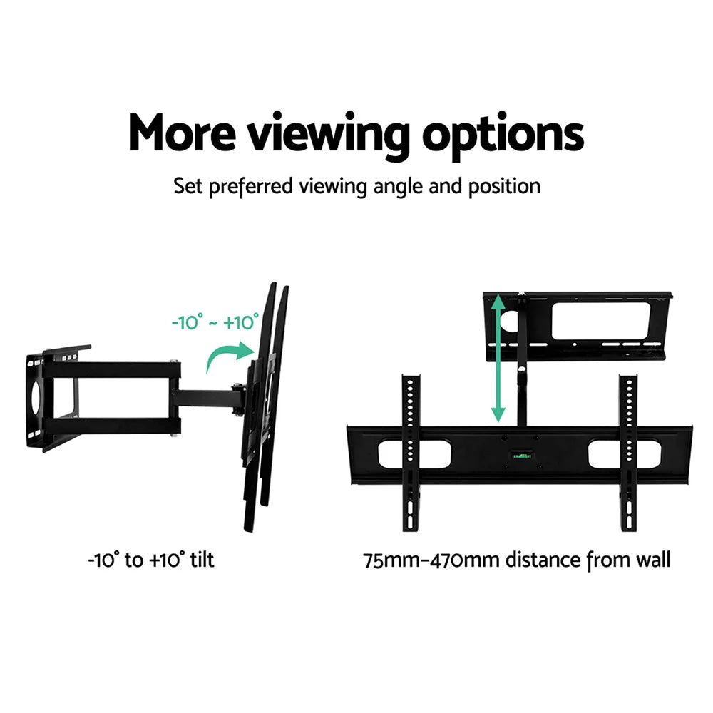 Full Motion TV Wall Mount Bracket Swivel LED LCD Plasma