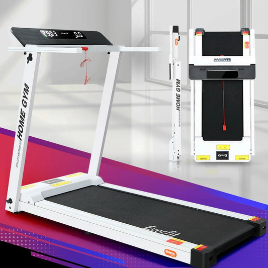 Fully Foldable Treadmill Home Gym Exercise Fitness - White