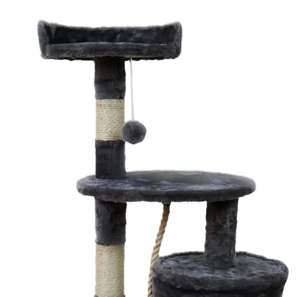 Furtastic 110cm Cat Tree Scratching Post - Dark Grey - Pet