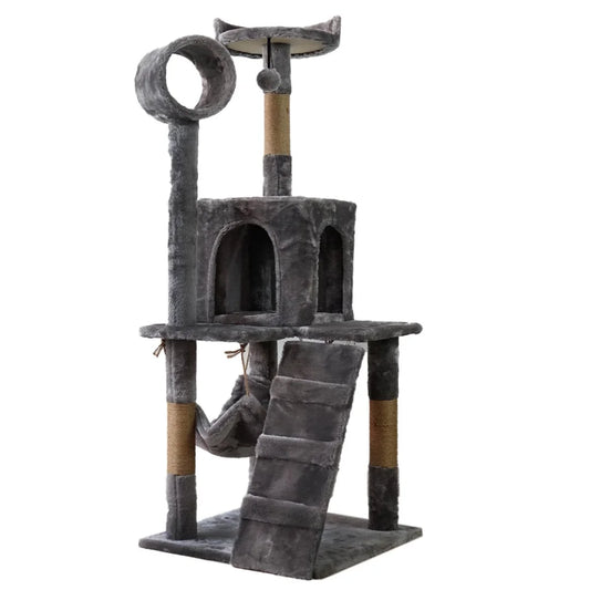 Furtastic 135cm Cat Tree Scratching Post - Dark Grey - Pet