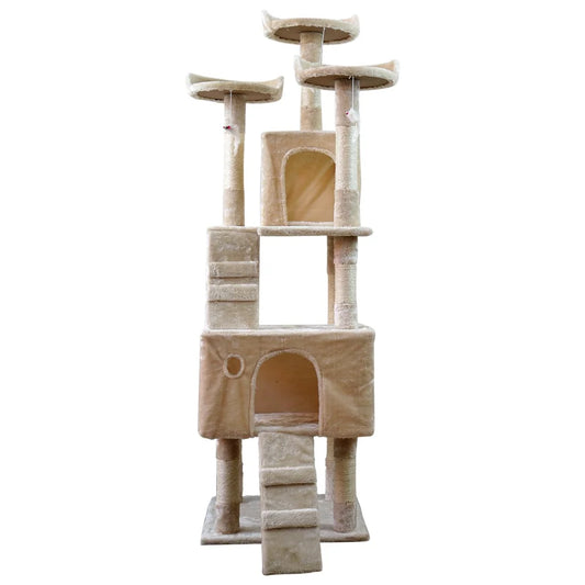 Furtastic 170cm Cat Tree Scratching Post - Beige - Pet Care