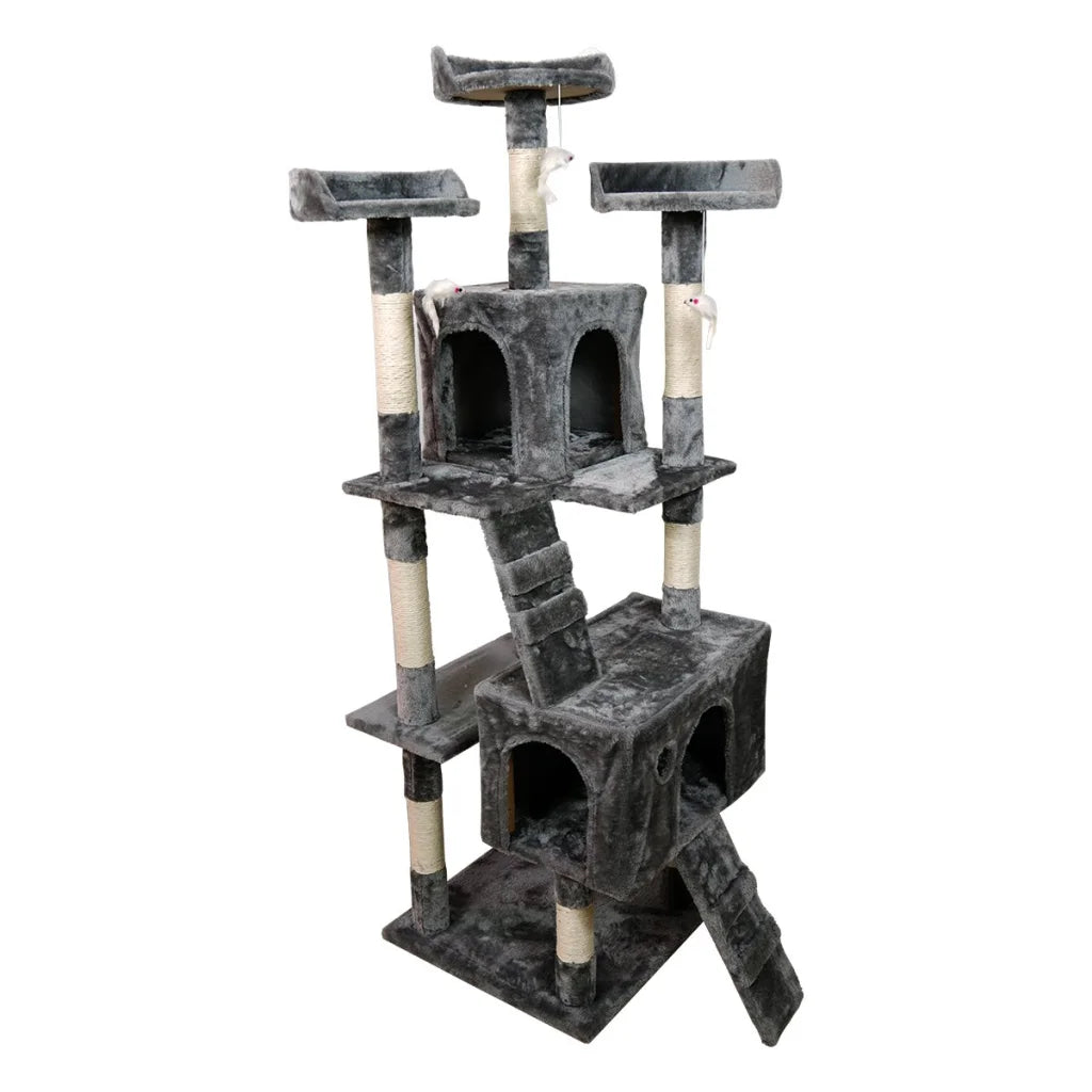 Furtastic 170cm Cat Tree Scratching Post - Dark Grey - Pet
