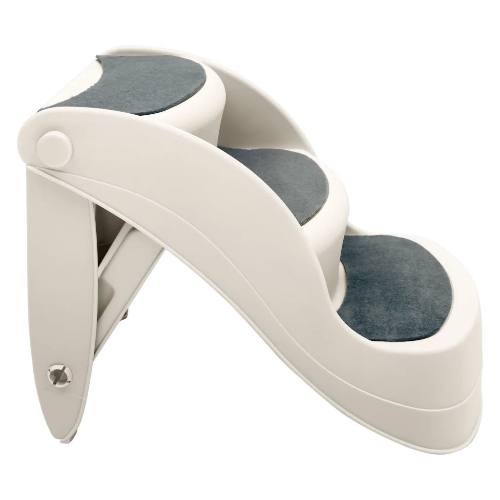 Furtastic 38cm Foldable Pet Stairs Ramp - White - Pet Care