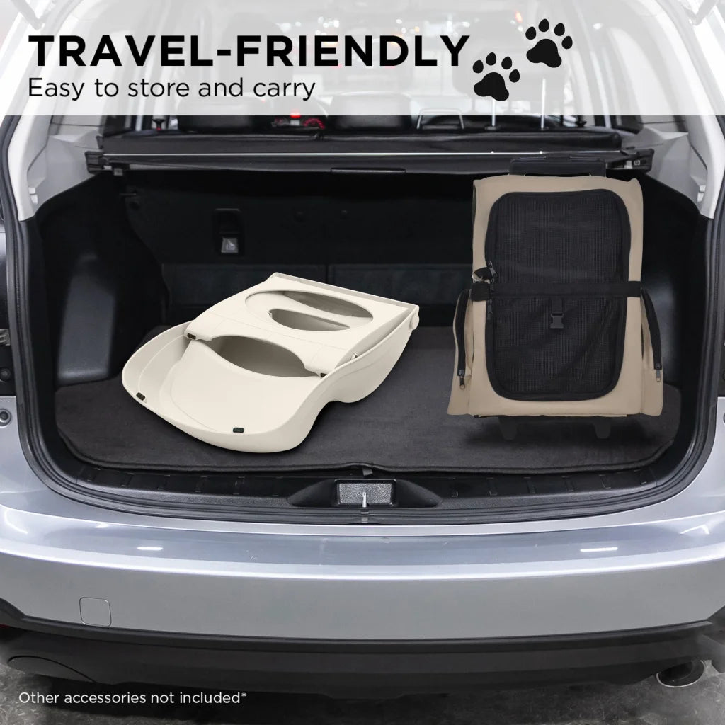 Furtastic 38cm Foldable Pet Stairs Ramp - White - Pet Care