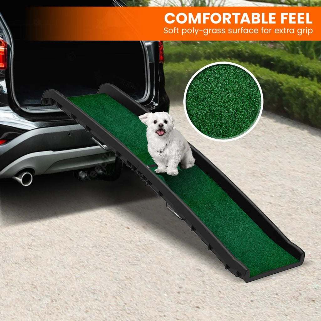 Furtastic Foldable Dog Ramp with Poly-Grass Grip Surface
