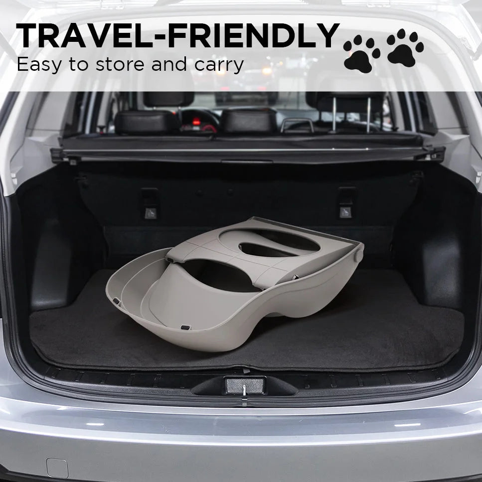 Furtastic Foldable Pet Stairs In Grey - 38cm Dog Ladder Cat