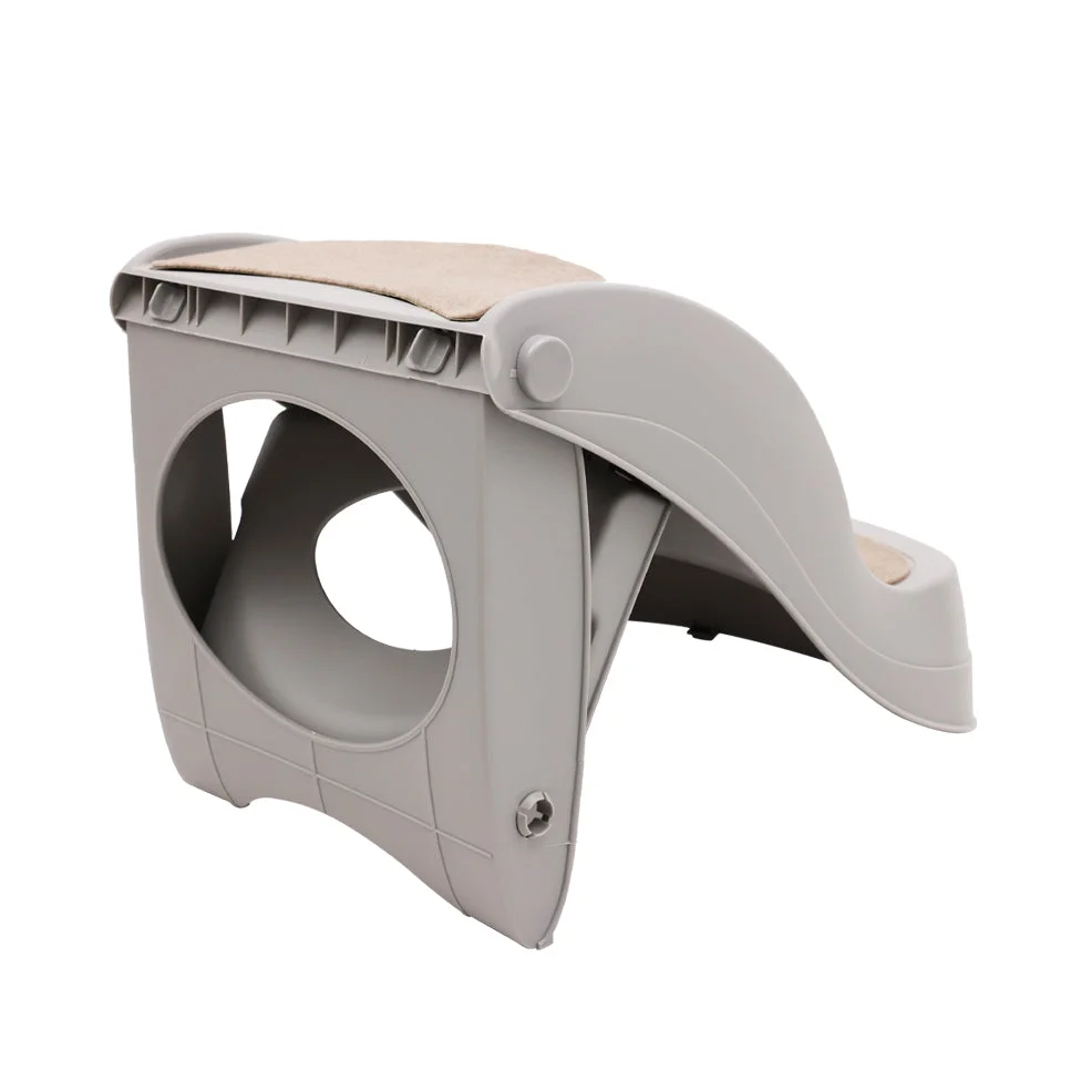 Furtastic Foldable Pet Stairs In Grey - 38cm Dog Ladder Cat