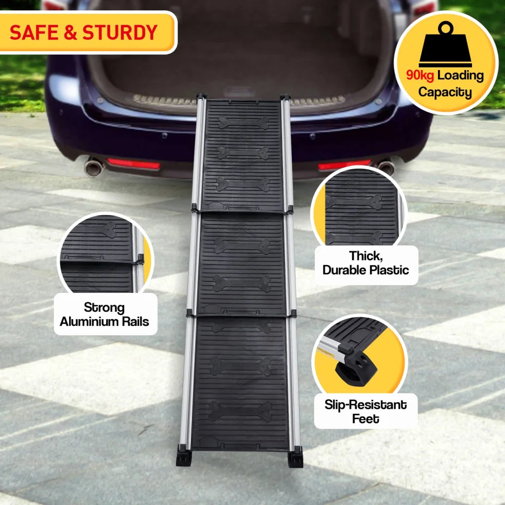 Furtastic Heavy-Duty Aluminium Telescopic Dog Pet Ramp