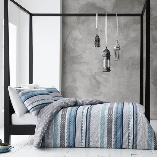 Gabrielle Blue Quilt Cover Set King - Artex - Home & Garden