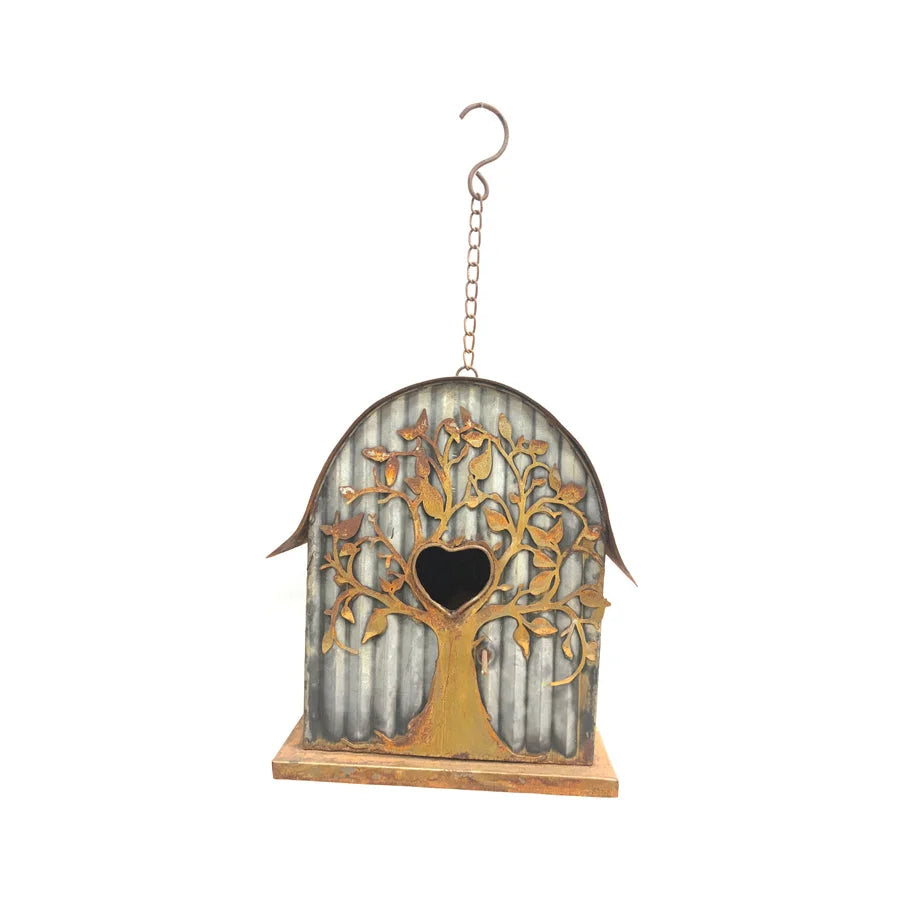 Galv & Rust Hanging Tree Birdhouse 42cm - Baby & Kids >