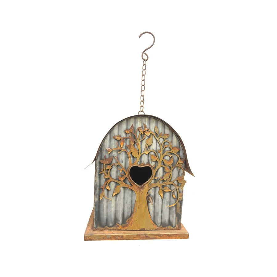 Galv & Rust Hanging Tree Birdhouse 42cm - Baby & Kids >