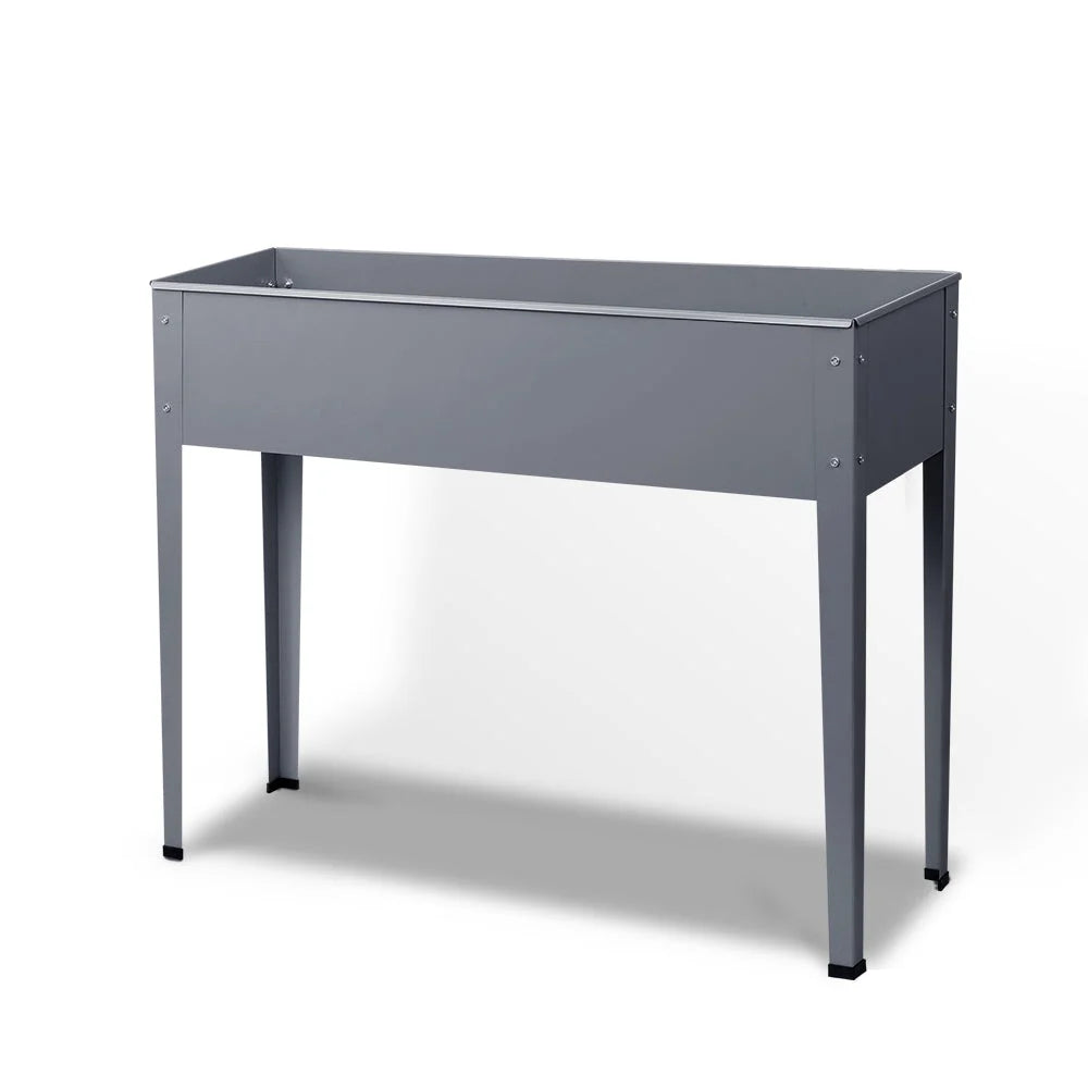 Galvanised Steel Raised Garden Bed 100x80x30cm Standing Box