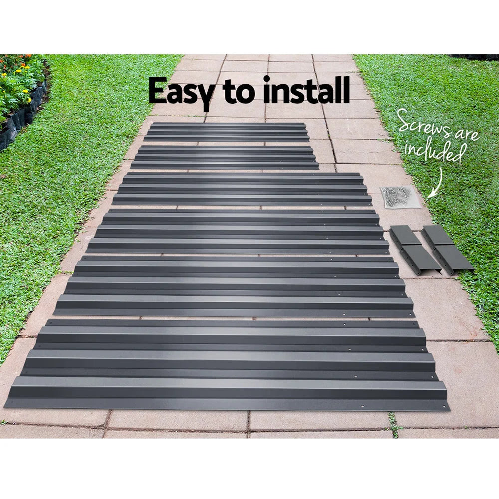 Galvanised Steel Raised Garden Bed (2pcs) 120x90x30cm