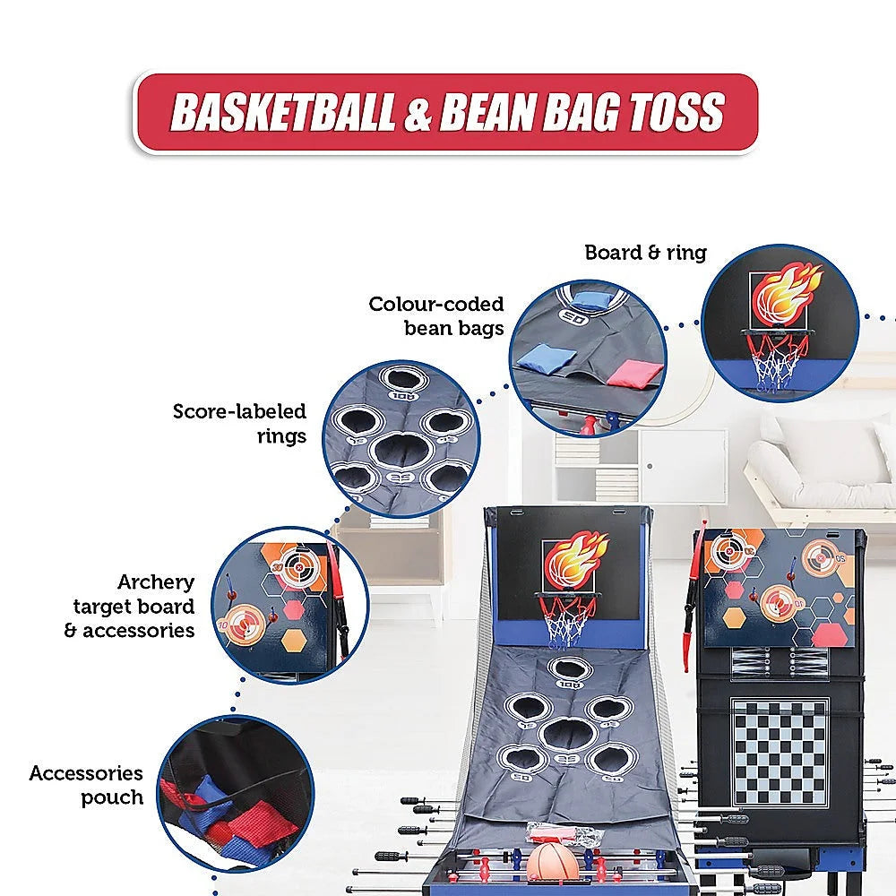 Games Table 4FT 12-in-1 Combo Foosball Soccer Basketball