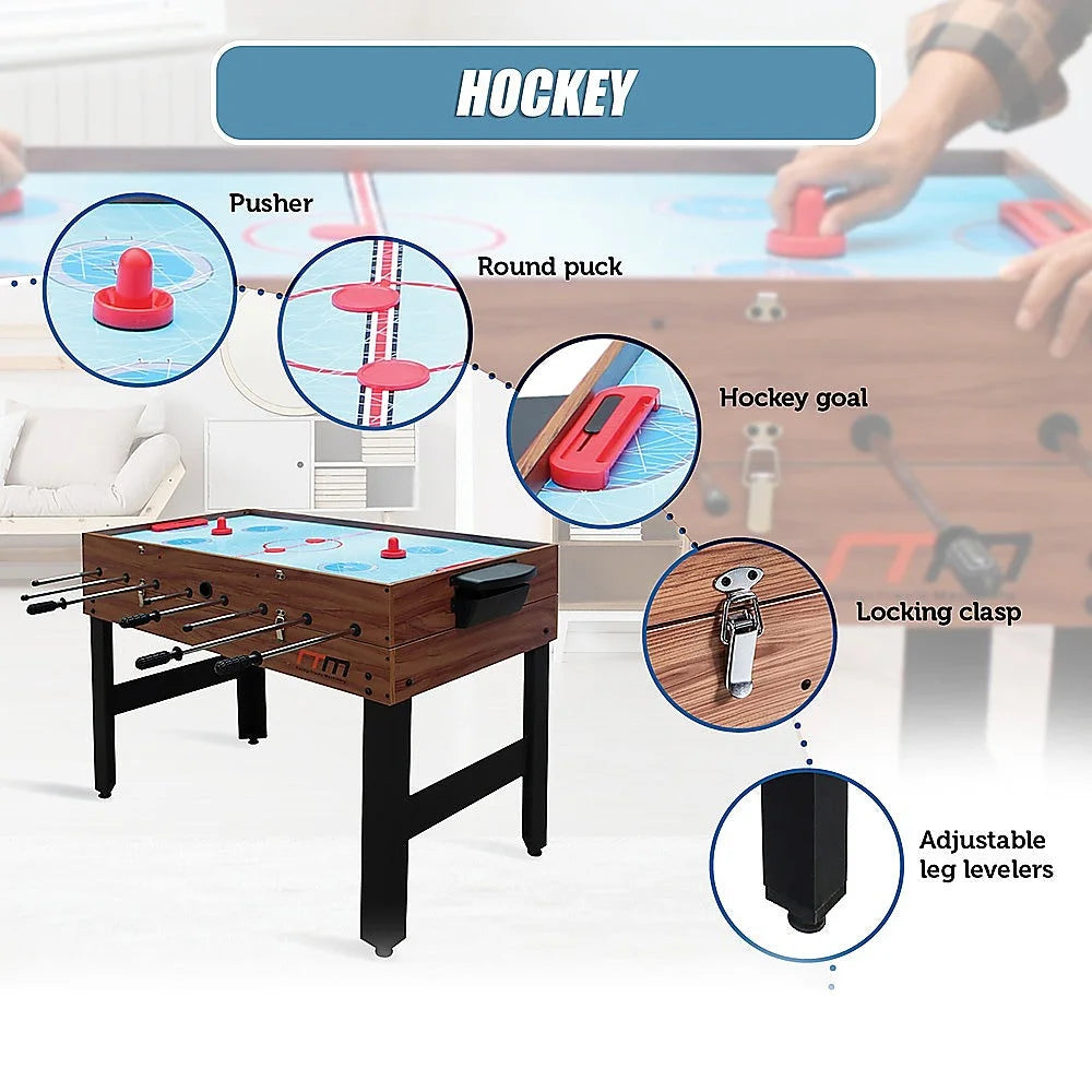 Games Table 4FT 3-in-1 Foosball Soccer Hockey Pool Table