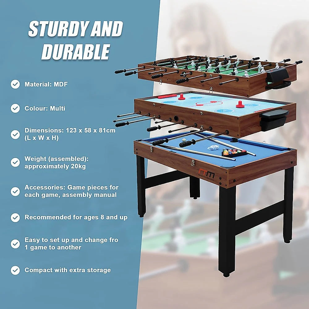 Games Table 4FT 3-in-1 Foosball Soccer Hockey Pool Table
