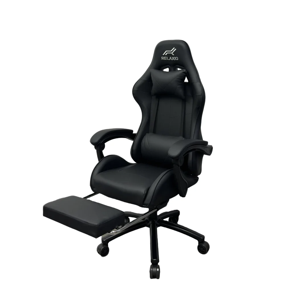 Gaming Chair With Headrest and Foot Rest - Blue - Furniture