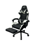 Gaming Chair With Headrest and Foot Rest - Blue - Furniture