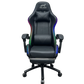 Gaming Chair With Headrest and Foot Rest LED Light - Black