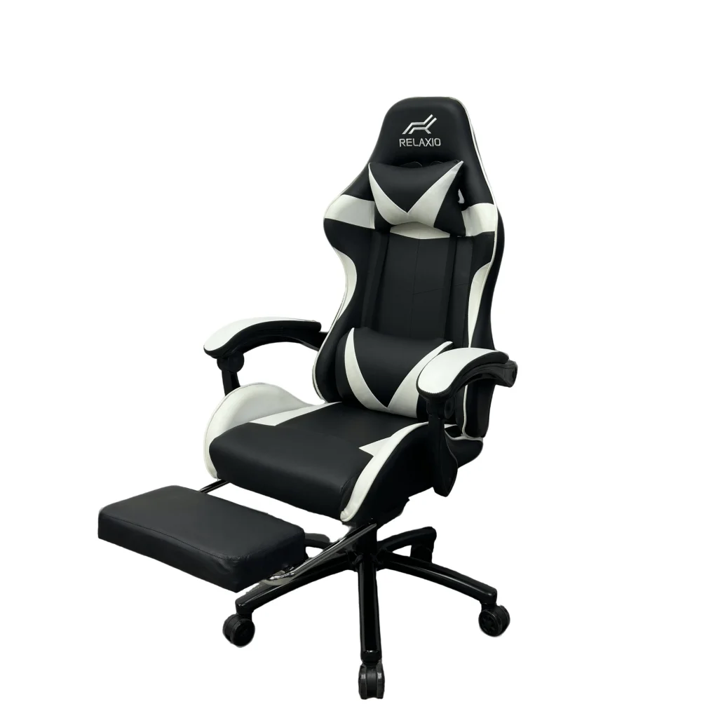 Gaming Chair With Headrest and Foot Rest - Pink - Furniture