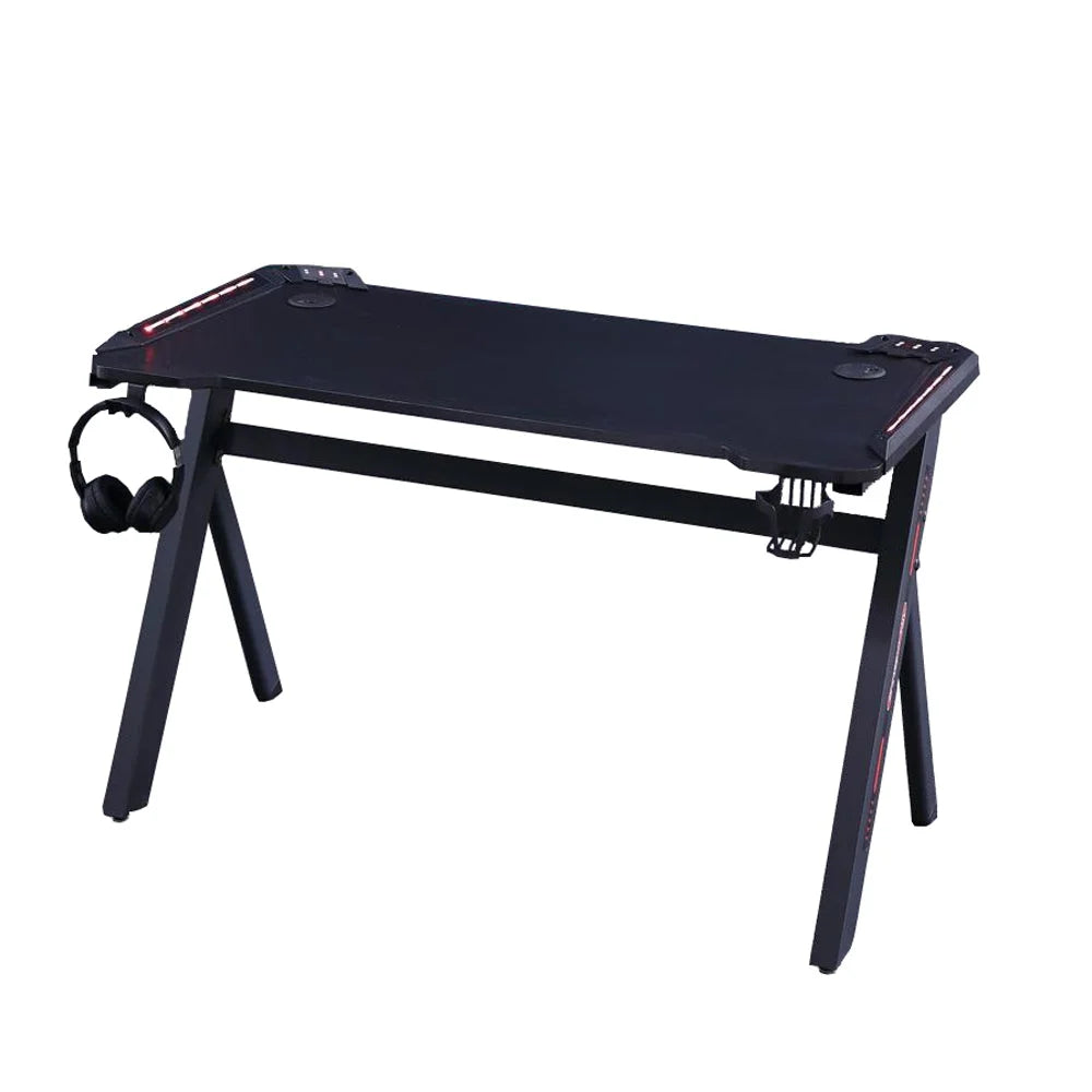 Gaming Desk 140cm RGB Desktop PC Computer Racing Table