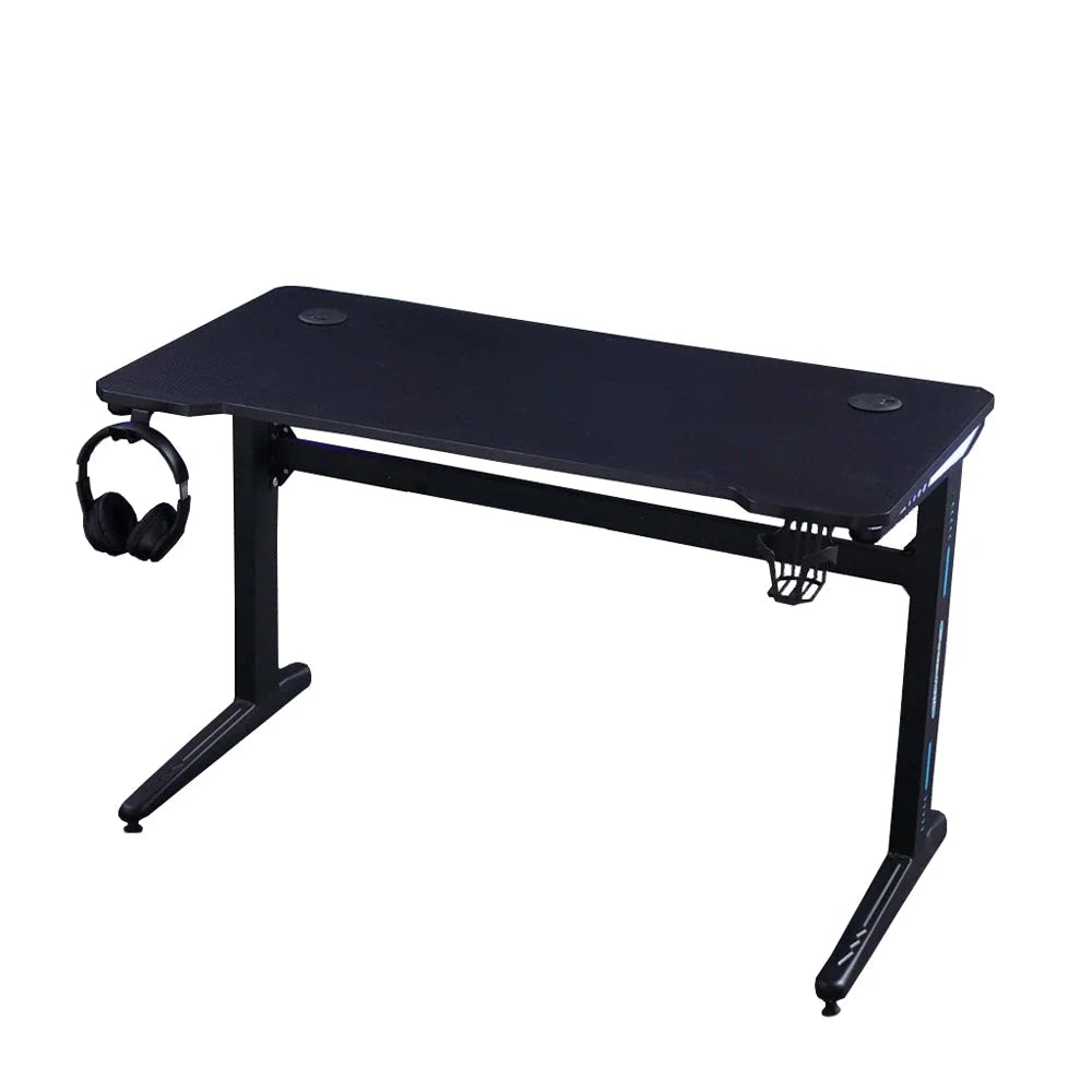 Gaming Desk 140cm RGB Desktop PC Computer Racing Table