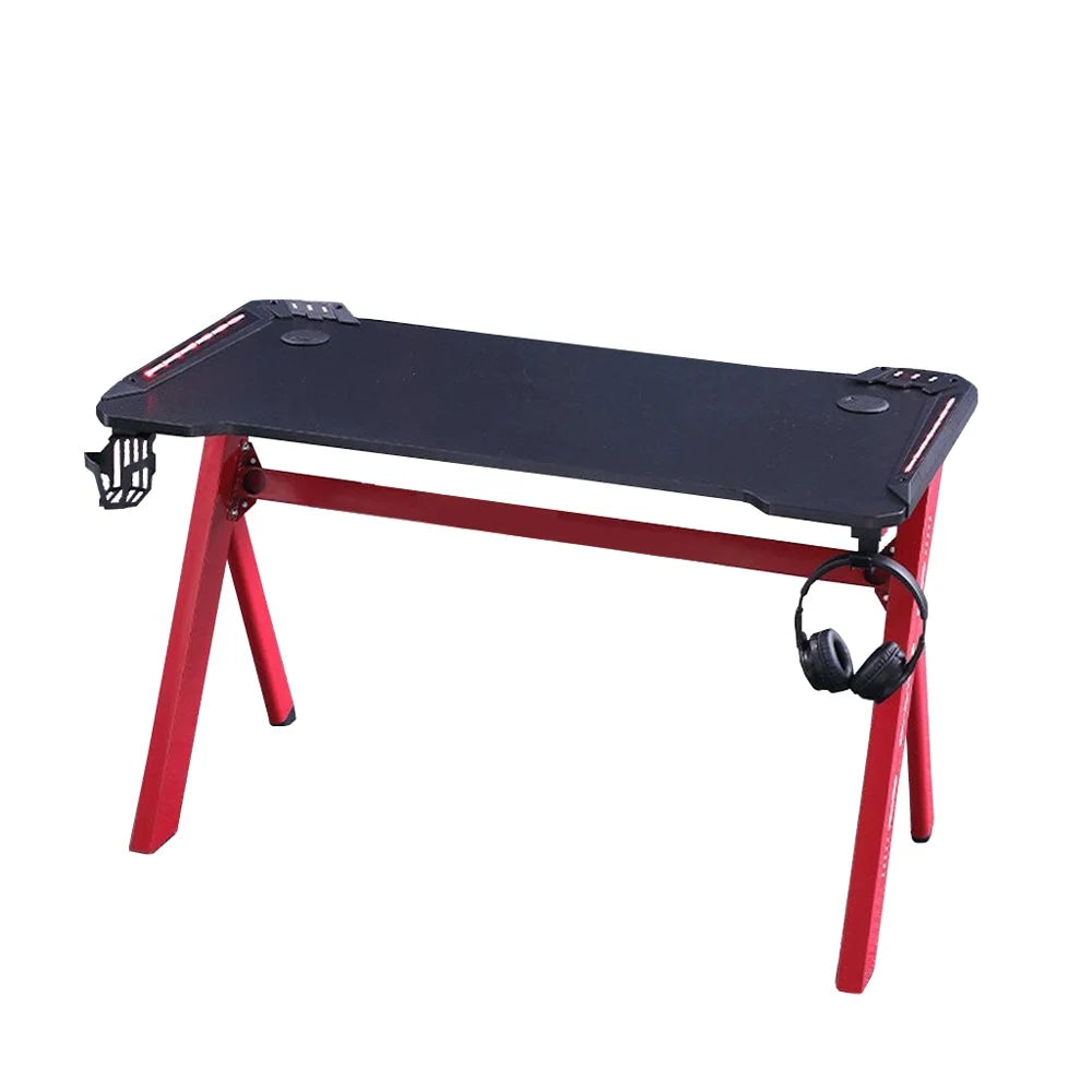 Gaming Desk 140cm RGB Desktop PC Computer Racing Table