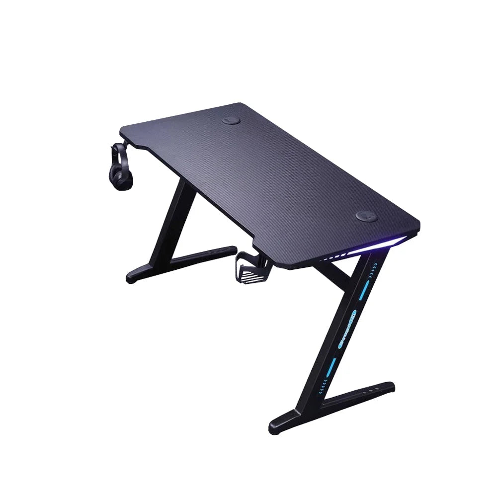 Gaming Desk 140cm RGB Desktop PC Computer Racing Table