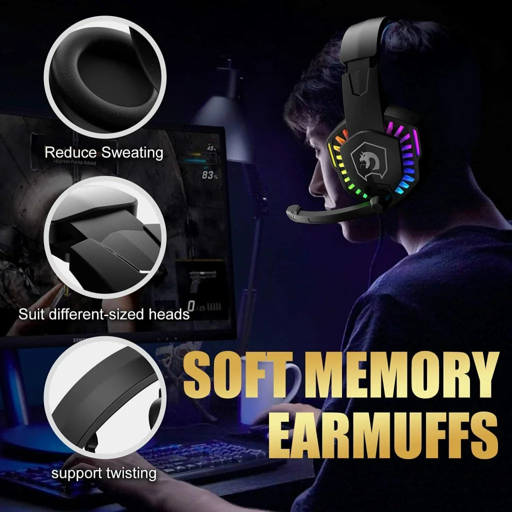 Gaming Keyboard & Mouse & Headset & Mousepad Set RGB