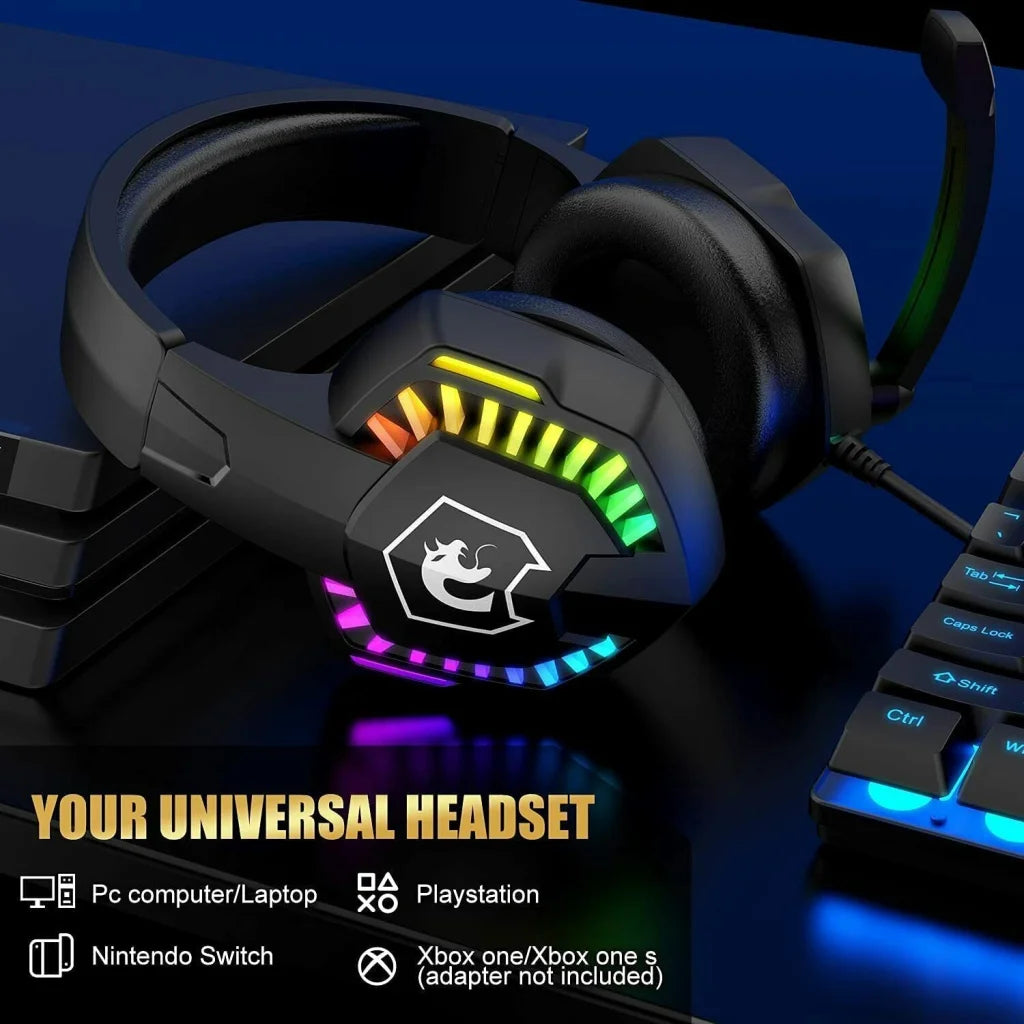 Gaming Keyboard & Mouse & Headset & Mousepad Set RGB