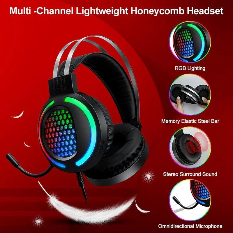 Gaming Kit 4-Piece Rainbow Keyboard/Mouse/Headphone/Mouse