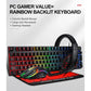 Gaming Kit 4-Piece RGB Keyboard/Mouse/Headphone/Mouse Pad
