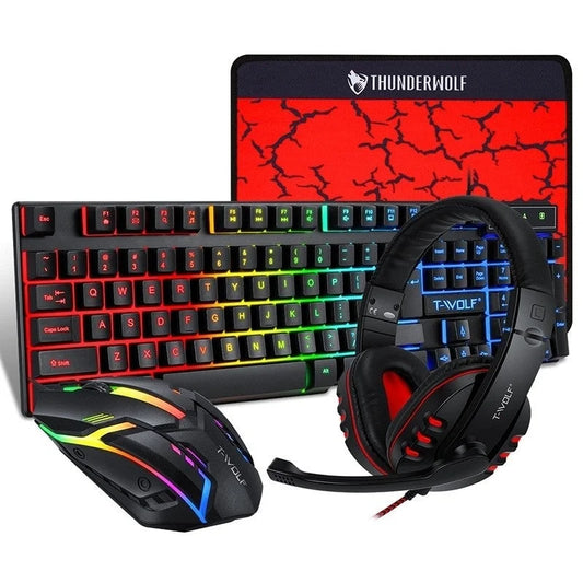 Gaming Kit 4-Piece RGB Keyboard/Mouse/Headphone/Mouse Pad