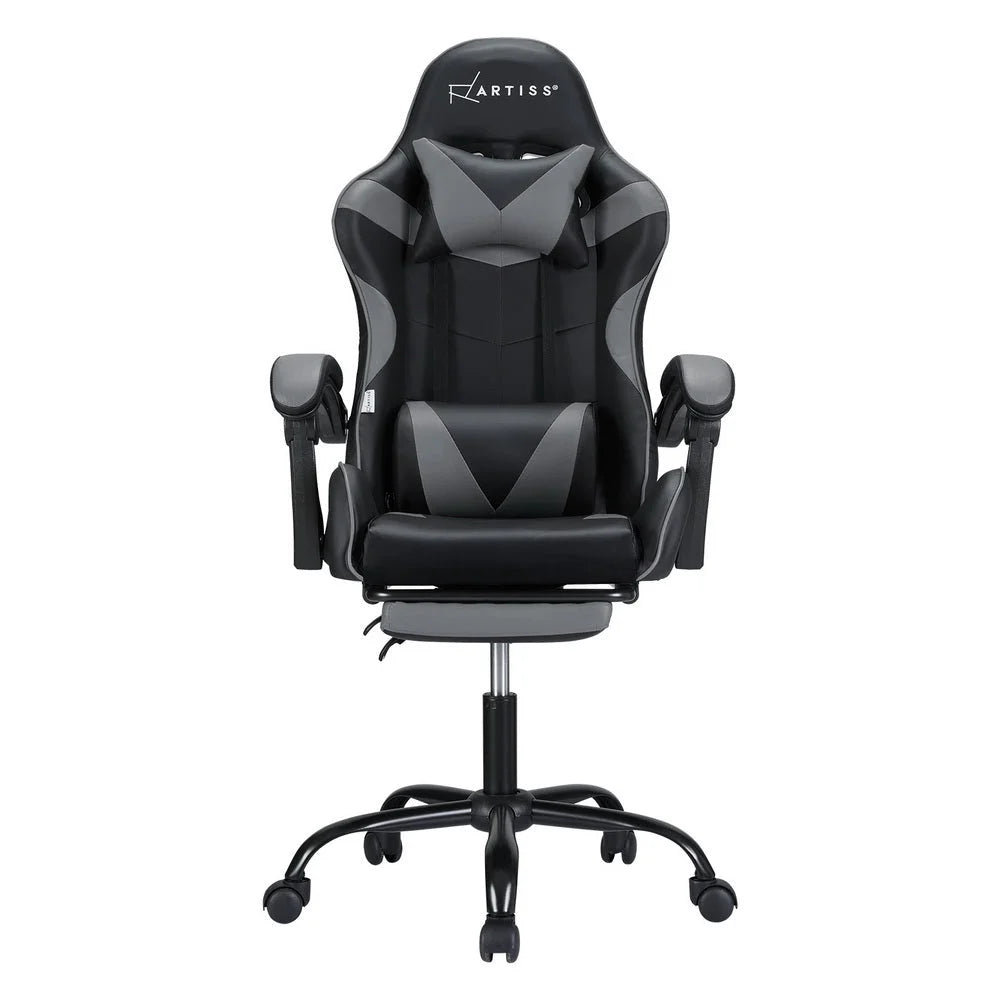 Office chair with gaming point massage footrest