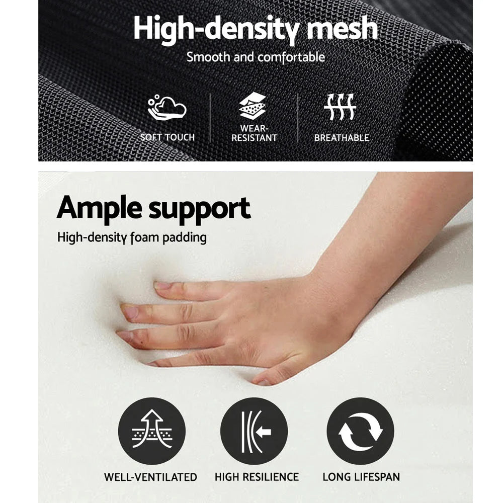 Gaming Office Chair Computer Desk Recliner - White - Artiss