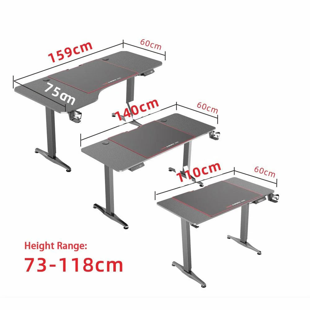 Gaming Standing Desk Home Office Lift Adjustable