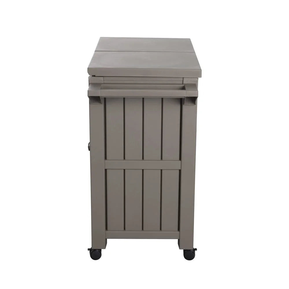 Garden Bar Serving Cart with Cooler - Taupe - Furniture