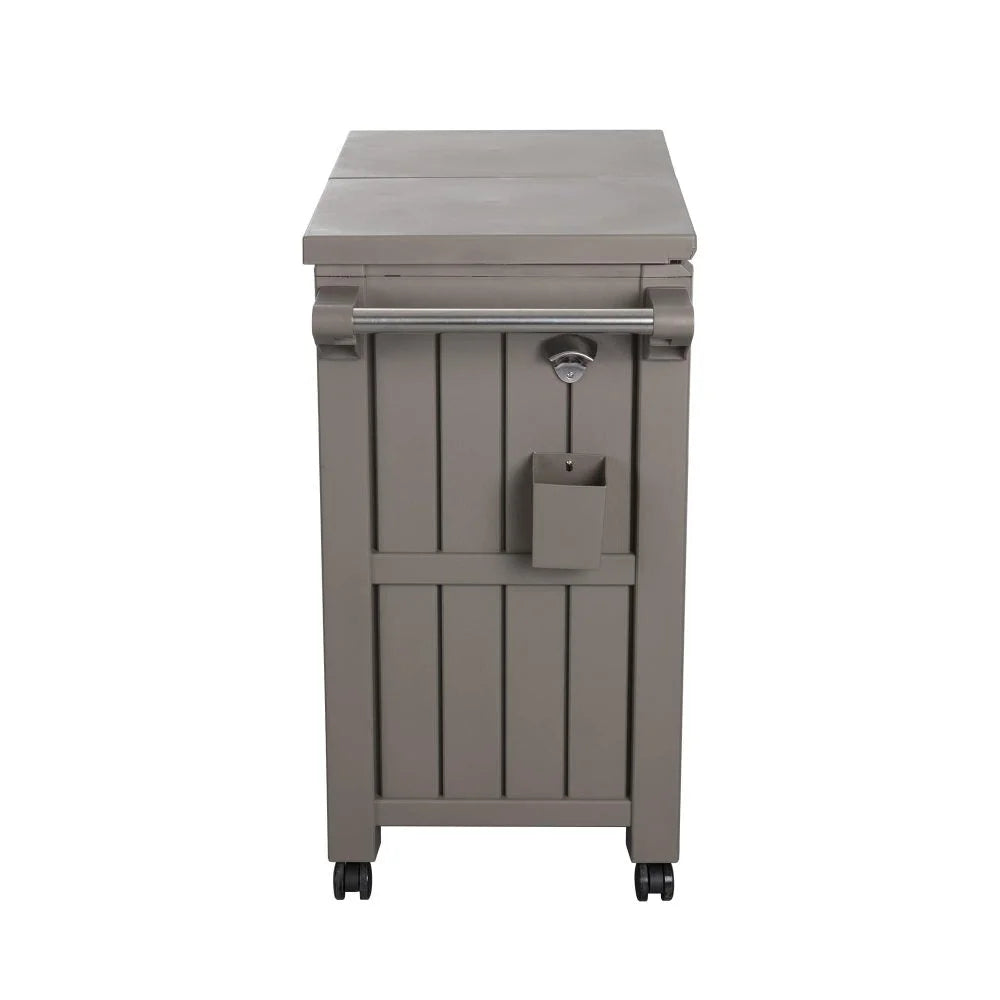 Garden Bar Serving Cart with Cooler - Taupe - Furniture