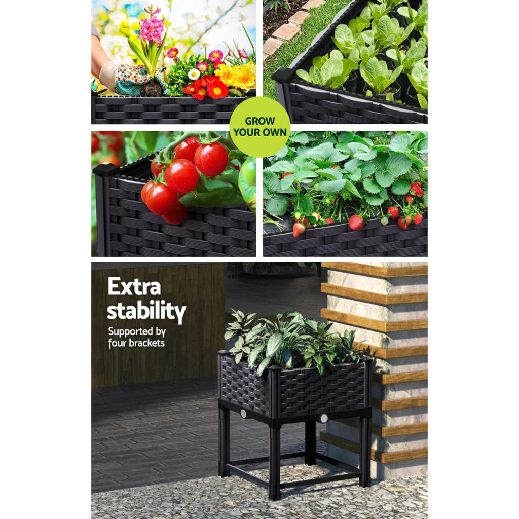 Garden Bed 40x40x23cm PP Planter Box Raised Container