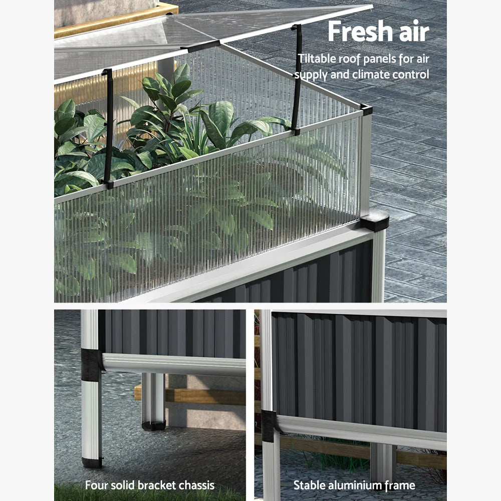 Garden Bed 80x49x74cm Greenhouse Planter Box Raised