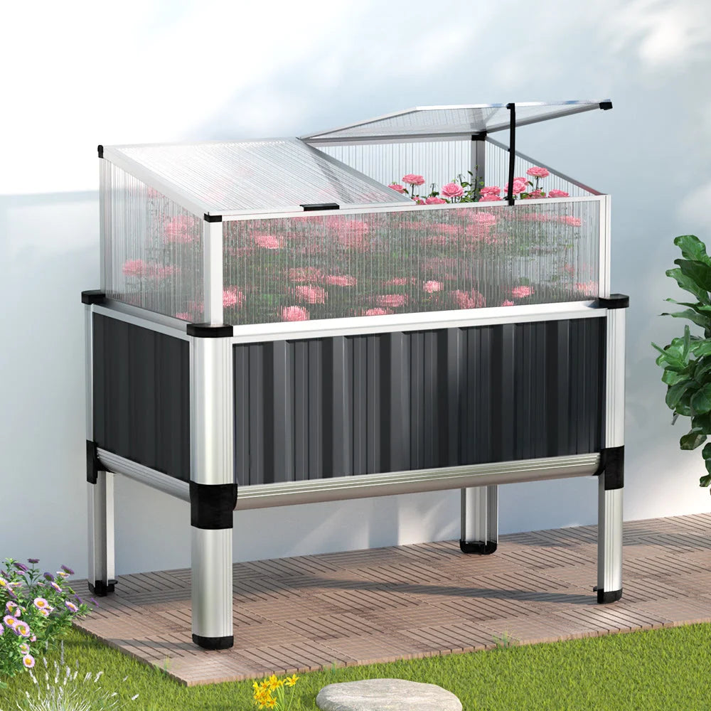 Bed 80x49x74cm Greenhouse Planter Box Raised