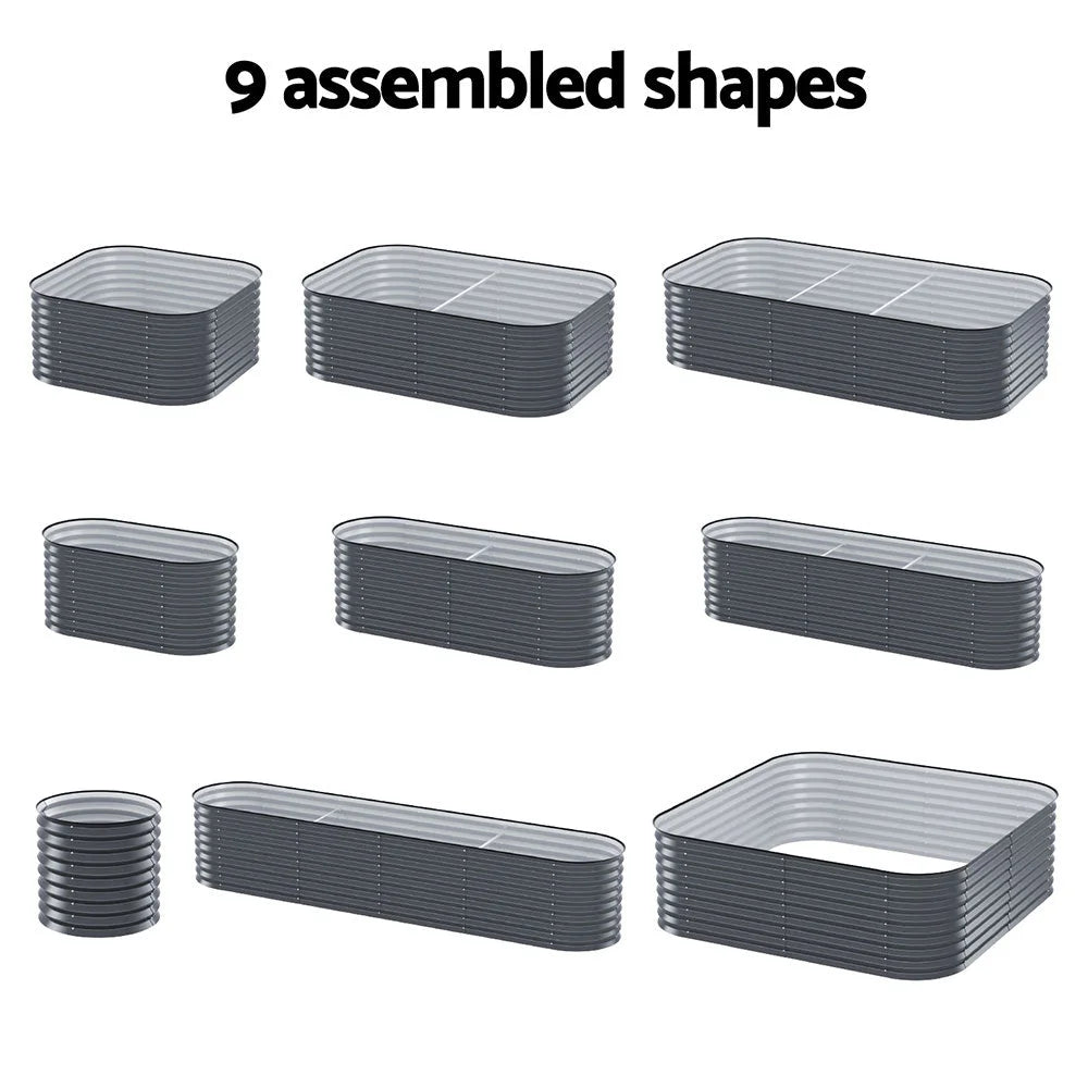 Garden Bed 9-in-1 Modular Planter Box - 56CM Height Green