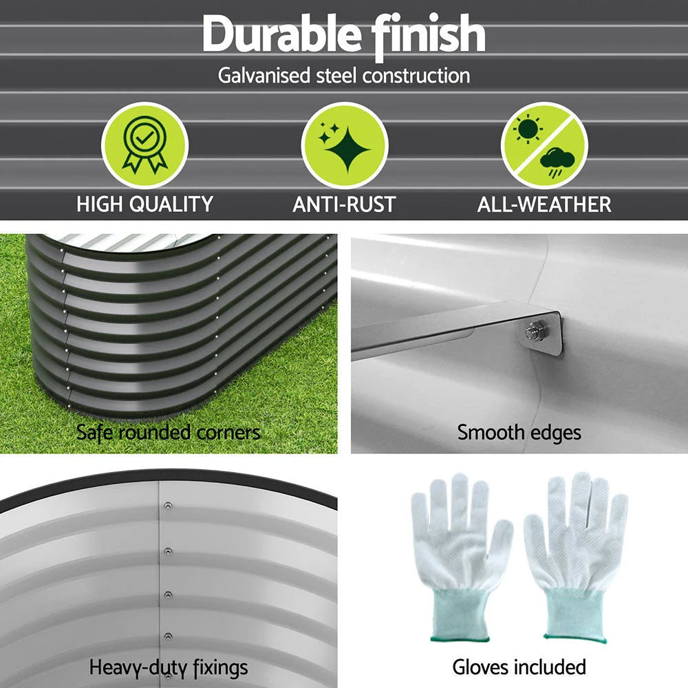 Garden Bed 9-in-1 Modular Planter Box - 56CM Height Green