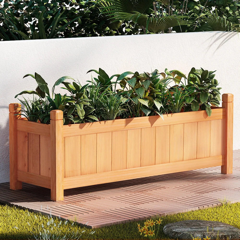 Garden Bed 90x30x33cm Wooden Planter Box Raised Container