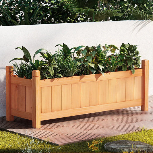 Garden Bed 90x30x33cm Wooden Planter Box Raised Container