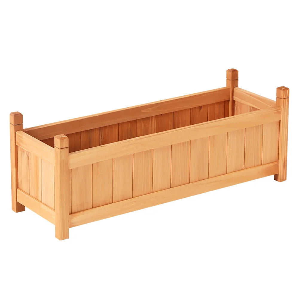 Garden Bed 90x30x33cm Wooden Planter Box Raised Container