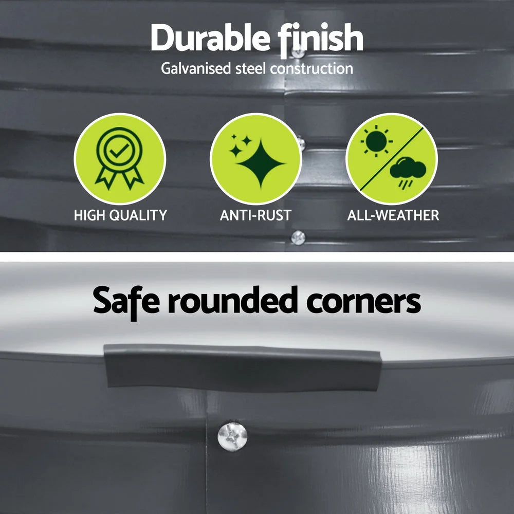 Garden Bed Planter Box Raised Container Galvanised Steel