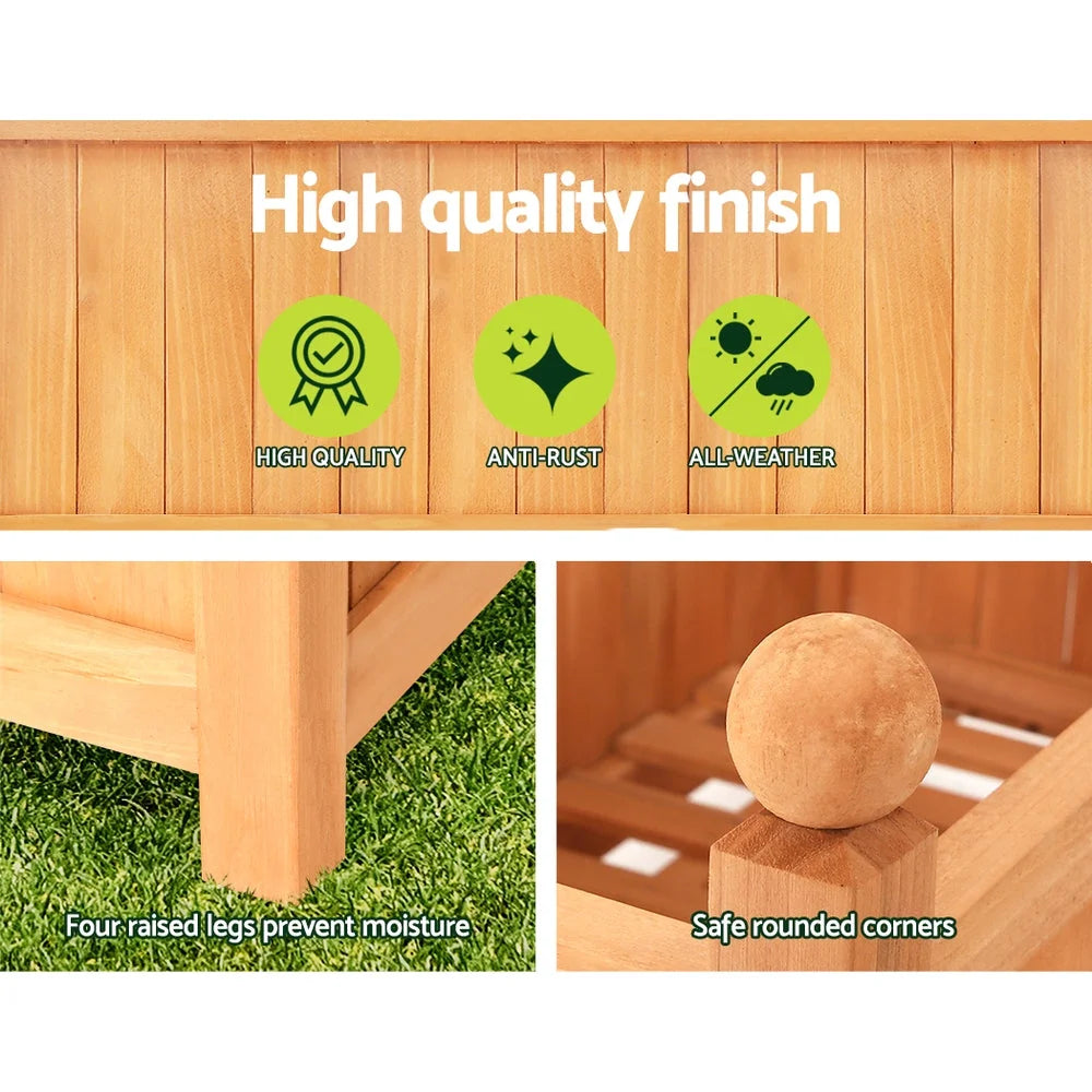 Bed Wooden 64x35x115cm Planter Box Raised