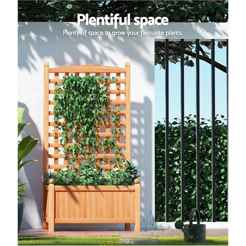 Garden Bed Wooden 64x35x115cm Planter Box Raised