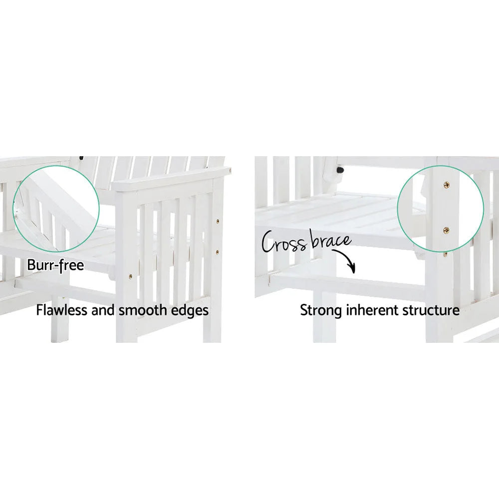 Garden Bench Chair Table Loveseat Wooden Outdoor Furniture